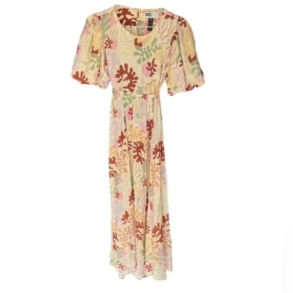 Beach Riot Maxi Linen Weston Dress in Desert Succulent - Size Medium - Picture 3 of 8